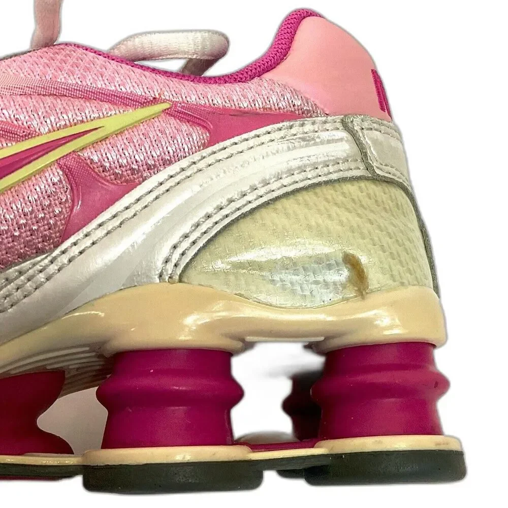 Nike Running Shox - Youth Size 3.5 - Pink/Silver Sneakers - 2007 - 318096-661